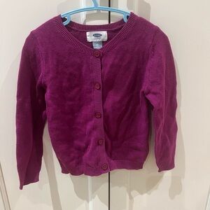 Old Navy Kids Magenta Cardigan Sweater 3t